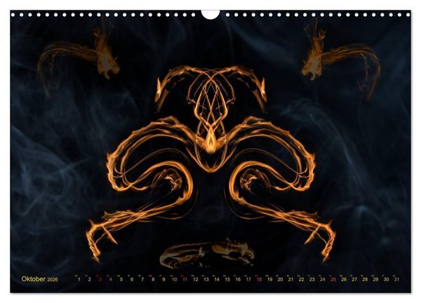 Produktbild: Feuerdrache (Wandkalender 2026 DIN A3 quer), CALVENDO Monatskalender