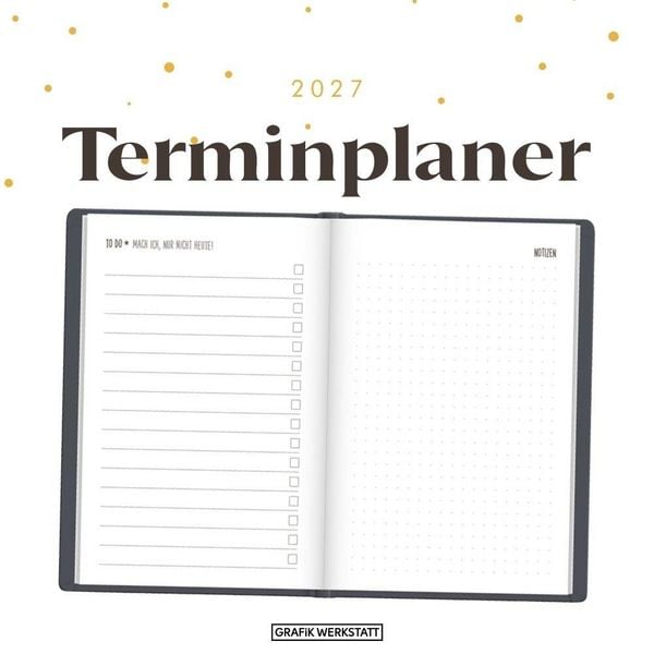 Produktbild: Terminplaner Lederlook 2027 Schwarz
