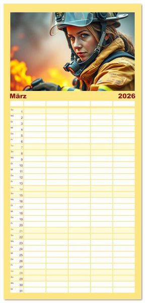 Produktbild: Familienplaner 2026 - Powerfrauen - Frauen in anspruchsvollen Berufen mit 5 Spalten (Wandkalender, 21 x 45 cm) CALVENDO