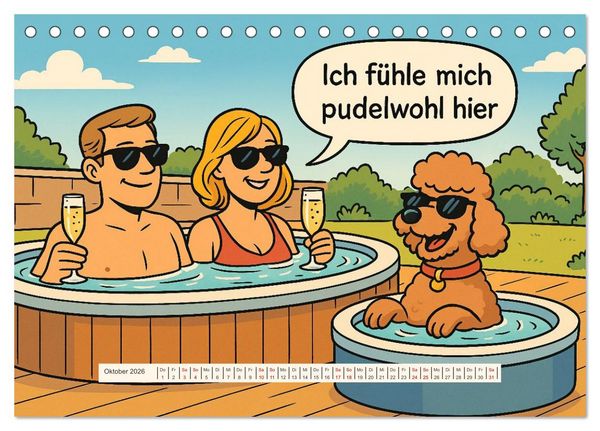 Produktbild: Tierischer Humor im Alltag (Tischkalender 2026 DIN A5 quer), CALVENDO Monatskalender