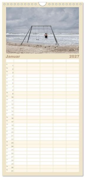 Produktbild: Familienplaner 2027 - Moin Spiekeroog mit 5 Spalten (Wandkalender, 21 x 45 cm) CALVENDO