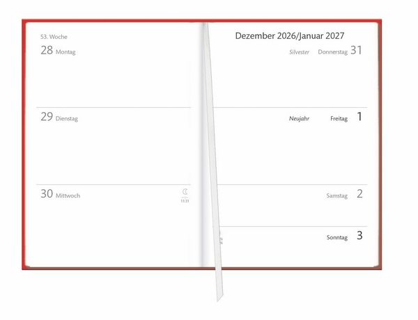 Produktbild: Kalenderbuch A7 koralle 2027