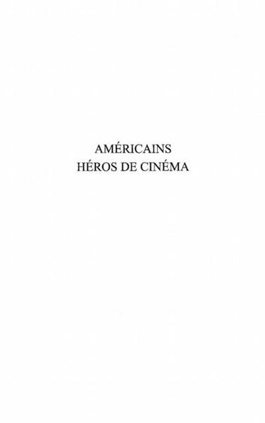 Produktbild: Americains heros de cinema