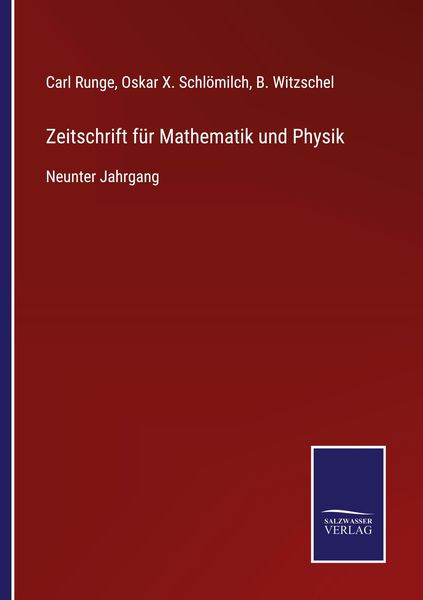 Produktbild: Zeitschrift f&uuml;r Mathematik und Physik