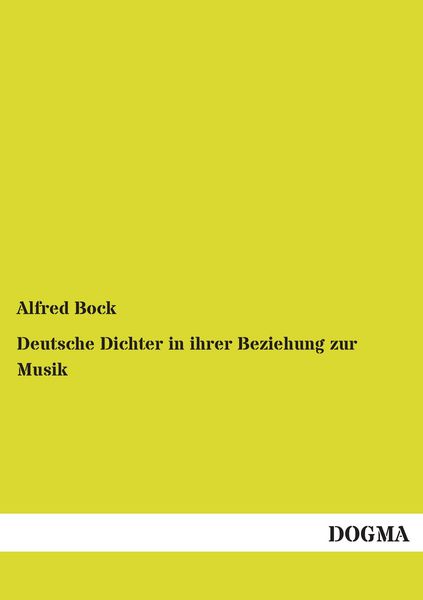 Produktbild: Deutsche Dichter in ihrer Beziehung zur Musik