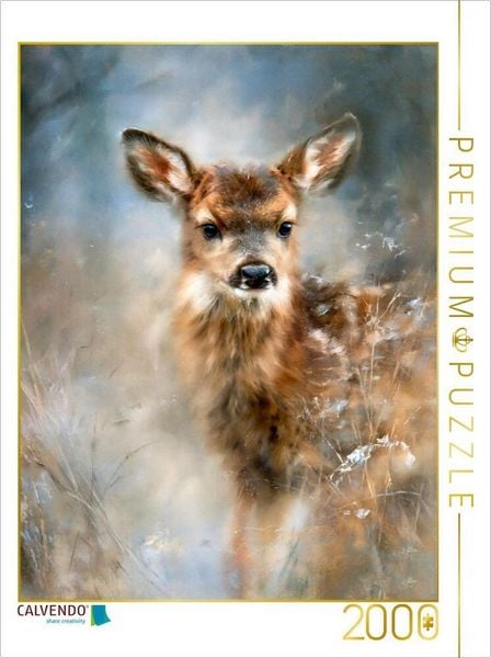 CALVENDO Puzzle Reh, ein stiller Waldbewohner ganz nah | 2000 Teile Lege-Größe 90 × 67 cm Foto-Puzzle für glückliche Stunden