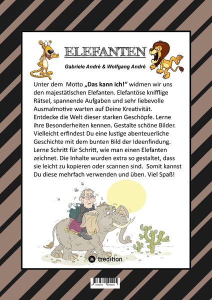 Produktbild: Craftbook - Starke Ausmalmotive - Elefanten - Wissenswertes - Knifflige R&auml;tsel - Aufgaben - Ideenfindung - Kurzgeschichte - Oasen - Savanne