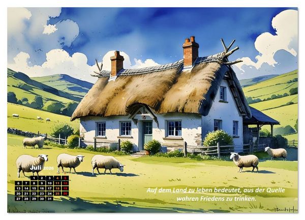 Produktbild: Cottage und Landleben (Wandkalender 2026 DIN A2 quer), CALVENDO Monatskalender