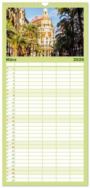 Produktbild: Familienplaner 2026 - Valencia - Eine Stadt voller Kontraste. mit 5 Spalten (Wandkalender, 21 x 45 cm) CALVENDO