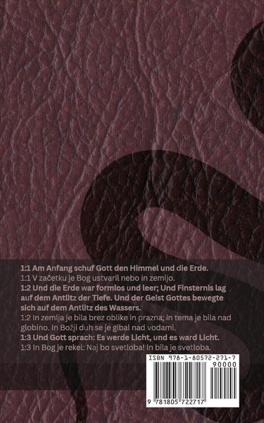 Produktbild: Die Bibel / Sveto Pismo - Das Erste Buch Mose (Genese) / Prva Mojzesova knjiga (Gen&eacute;za)