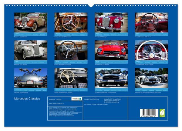 Produktbild: Mercedes Classics (hochwertiger Premium Wandkalender 2026 DIN A2 quer), Kunstdruck in Hochglanz