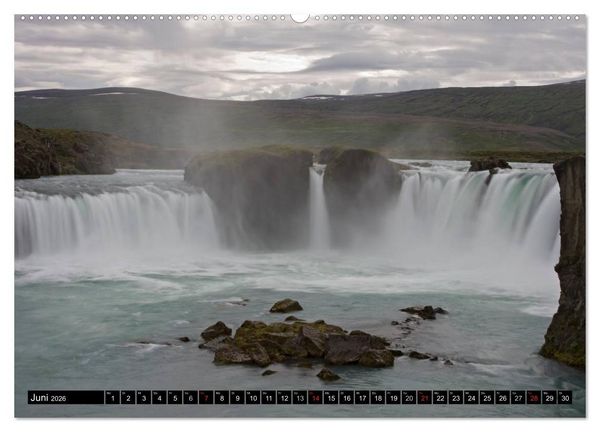 Produktbild: Wasserf&auml;lle Islands (Wandkalender 2026 DIN A2 quer), CALVENDO Monatskalender