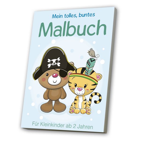 Mein tolles, buntes Malbuch, blau, Taschenbuch von , Media! worldwidewings, 4019393984374