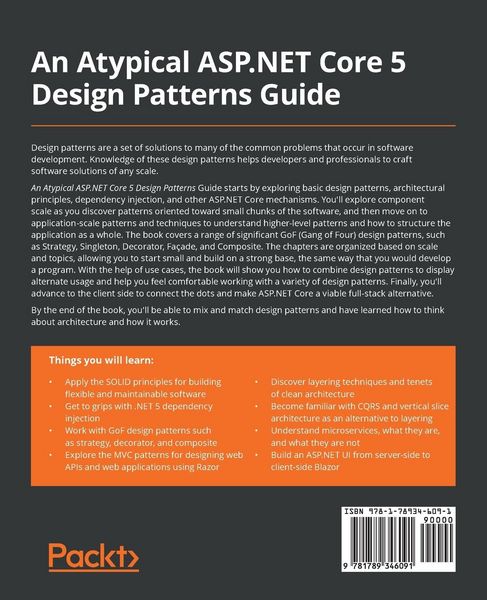 Produktbild: An Atypical ASP.NET Core 5 Design Patterns Guide