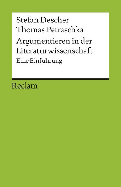 Produktbild: Argumentieren in der Literaturwissenschaft. Eine Einführung