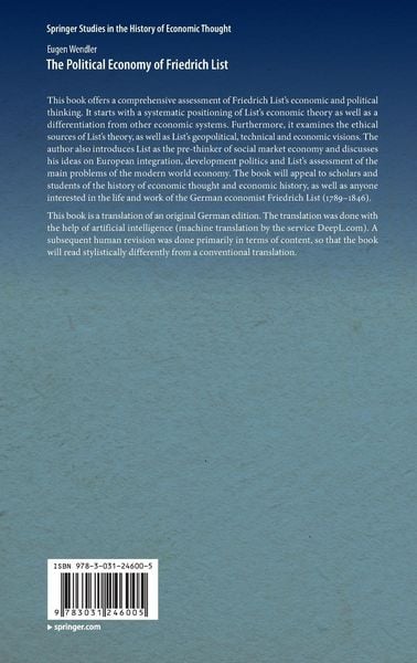 Produktbild: The Political Economy of Friedrich List
