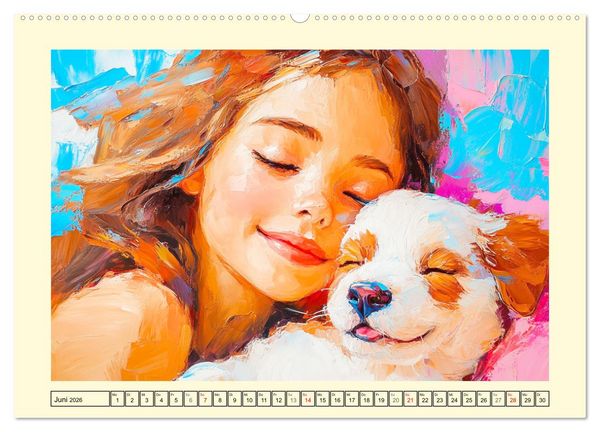 Produktbild: Mensch und Hund. Herzensverbindungen (Wandkalender 2026 DIN A2 quer), CALVENDO Monatskalender
