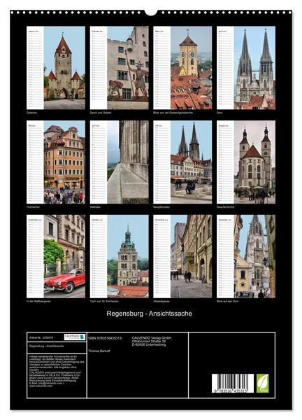 Produktbild: Regensburg - Ansichtssache (hochwertiger Premium Wandkalender 2026 DIN A2 hoch), Kunstdruck in Hochglanz