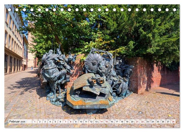 Produktbild: D&uuml;sseldorf Vom Ufer bis zur Skyline (Tischkalender 2026 DIN A5 quer), CALVENDO Monatskalender