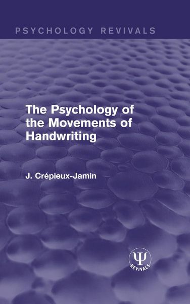 Produktbild: The Psychology of the Movements of Handwriting