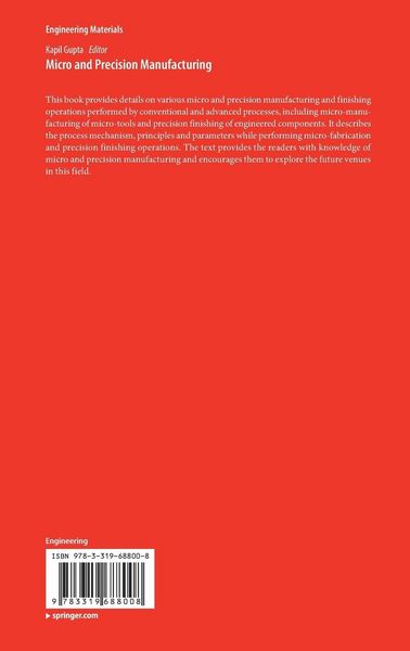 Produktbild: Micro and Precision Manufacturing