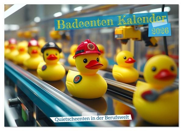Produktbild: Badeenten Kalender - Quietscheenten in der Berufswelt (Wandkalender 2026 DIN A3 quer), CALVENDO Monatskalender