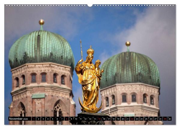 Produktbild: Landeshauptstadt M&uuml;nchen (hochwertiger Premium Wandkalender 2026 DIN A2 quer), Kunstdruck in Hochglanz
