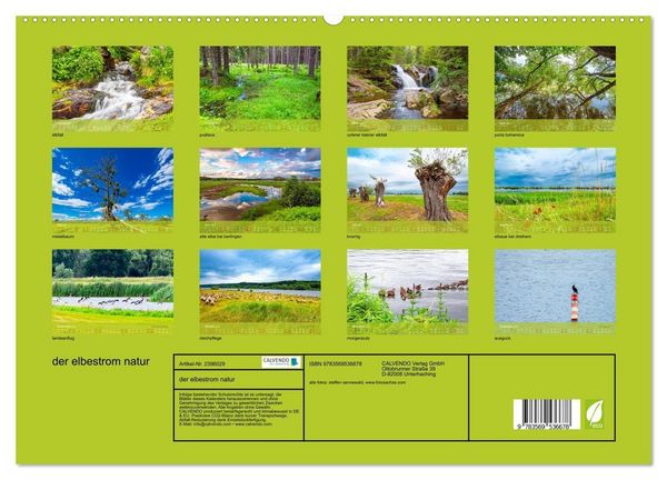 Produktbild: der elbestrom natur (hochwertiger Premium Wandkalender 2027 DIN A2 quer), Kunstdruck in Hochglanz