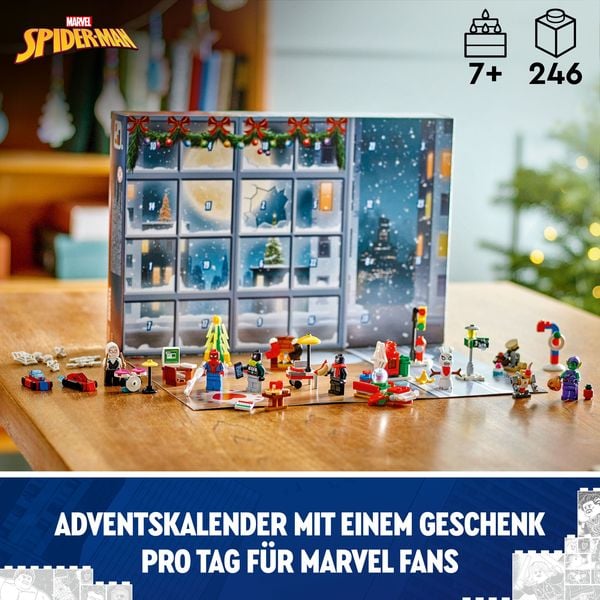 LEGO Spider-Man Adventskalender 2024, vorweihnachtliches Geschenk 76293