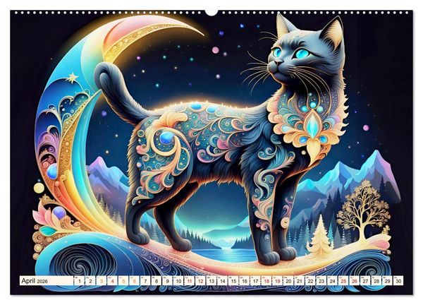 Produktbild: Tiere aus Regenbogenfarben (hochwertiger Premium Wandkalender 2026 DIN A2 quer), Kunstdruck in Hochglanz