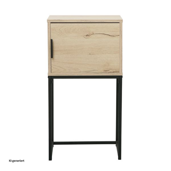 Produktbild: HTI-Living Konsolentisch Cedrik 40 cm mit T&uuml;r Artisaneiche-Schwarz