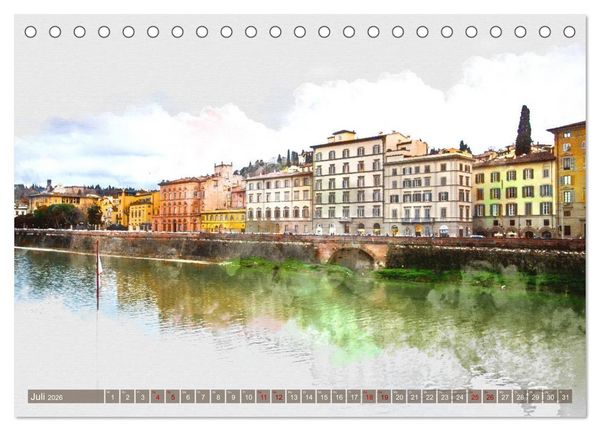 Produktbild: Florenz Hauptstadt der Toskana (Tischkalender 2026 DIN A5 quer), CALVENDO Monatskalender