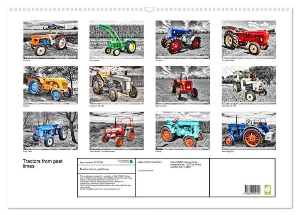 Produktbild: Tractors from past times (Wall Calendar 2026 DIN A2 landscape), CALVENDO 12 Month Wall Calendar