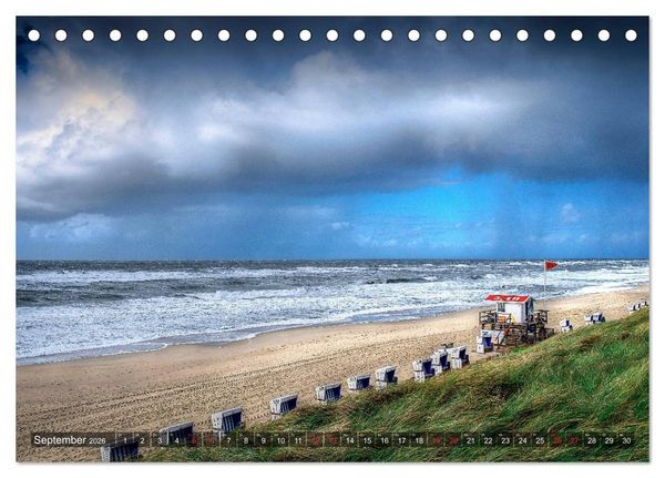 Produktbild: Sylt - Farbige Momente (Tischkalender 2026 DIN A5 quer), CALVENDO Monatskalender