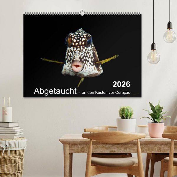 Produktbild: Abgetaucht - an den K&uuml;sten vor Cura&ccedil;ao (Wandkalender 2026 DIN A2 quer), CALVENDO Monatskalender