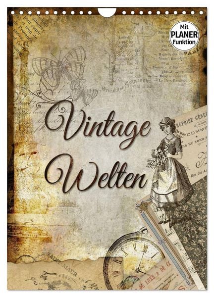 Produktbild: Vintage Welten (Wandkalender 2026 DIN A4 hoch), CALVENDO Monatskalender