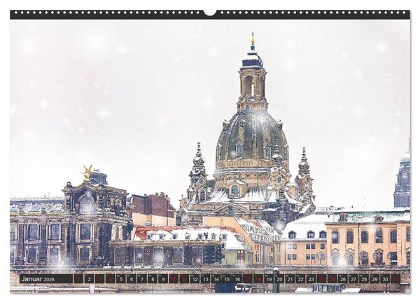 Produktbild: Dresden - Die Frauenkirche (hochwertiger Premium Wandkalender 2026 DIN A2 quer), Kunstdruck in Hochglanz