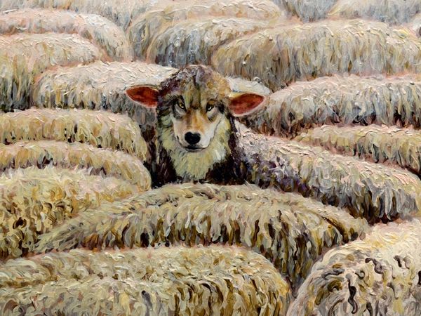 Produktbild: CALVENDO Puzzle Der Wolf im Schafspelz | 1000 Teile Lege-Gr&ouml;&szlig;e 64x48cm Foto-Puzzle f&uuml;r gl&uuml;ckliche Stunden