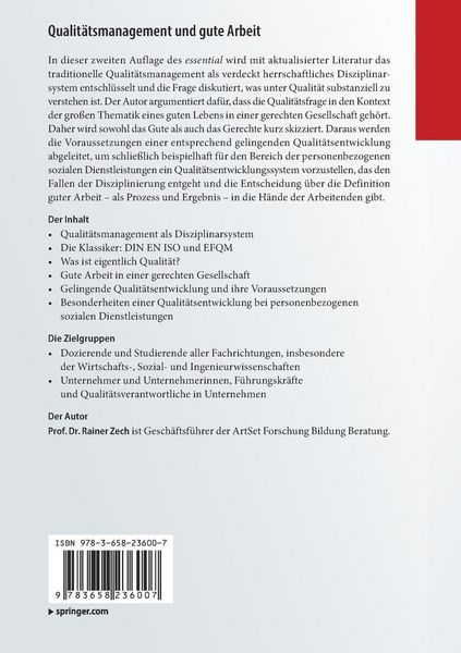 Produktbild: Qualit&auml;tsmanagement und gute Arbeit