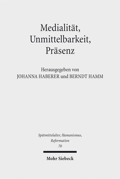 Produktbild: Medialit&auml;t, Unmittelbarkeit, Pr&auml;senz