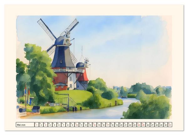 Produktbild: Reise durch Ostfriesland (hochwertiger Premium Wandkalender 2026 DIN A2 quer), Kunstdruck in Hochglanz
