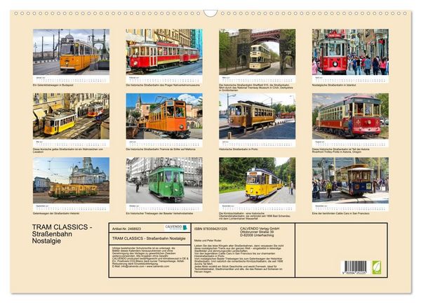 Produktbild: TRAM CLASSICS - Stra&szlig;enbahn Nostalgie (Wandkalender 2027 DIN A2 quer), CALVENDO Monatskalender