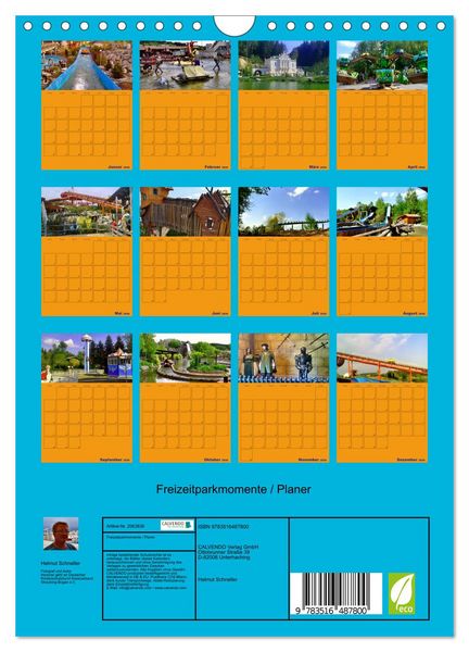 Produktbild: Freizeitparkmomente / Planer (Wandkalender 2026 DIN A4 hoch), CALVENDO Monatskalender