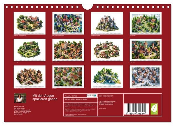 Produktbild: Mit den Augen spazieren gehen (Wandkalender 2026 DIN A4 quer), CALVENDO Monatskalender