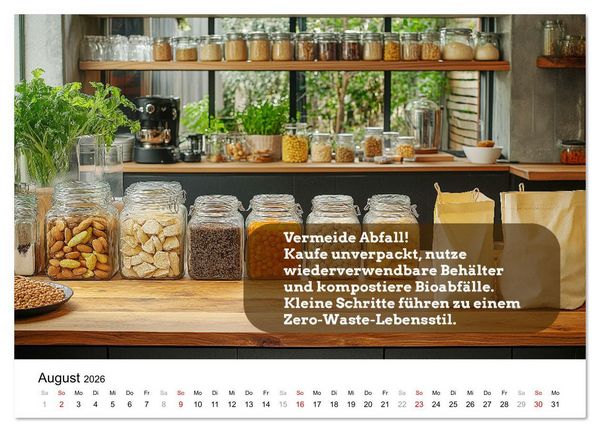 Produktbild: Nachhaltige Neujahrsvors&auml;tze - Der umweltfreundliche Jahreskalender (Wandkalender 2026 DIN A2 quer), CALVENDO Monatskalender