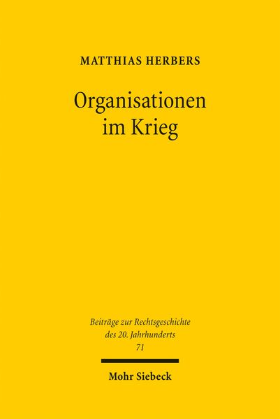 Produktbild: Organisationen im Krieg