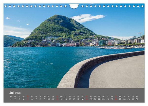 Produktbild: Tessin, zwischen Lago Maggiore und Lugano (Wandkalender 2026 DIN A4 quer), CALVENDO Monatskalender