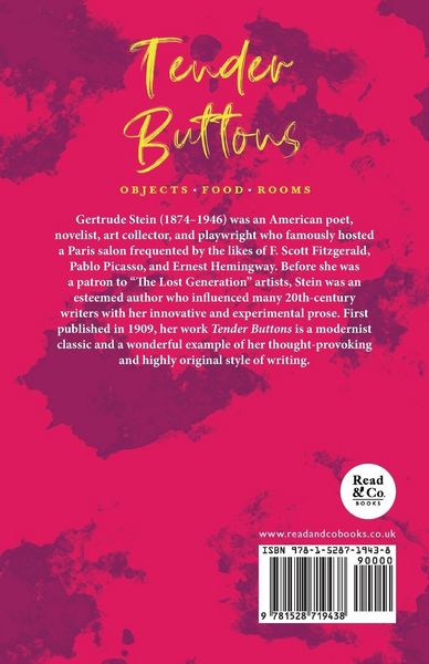 Produktbild: Tender Buttons - Objects. Food. Rooms.;With an Introduction by Sherwood Anderson