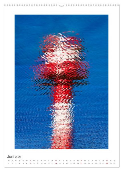 Produktbild: Wasserreflexionen (Wandkalender 2026 DIN A2 hoch), CALVENDO Monatskalender
