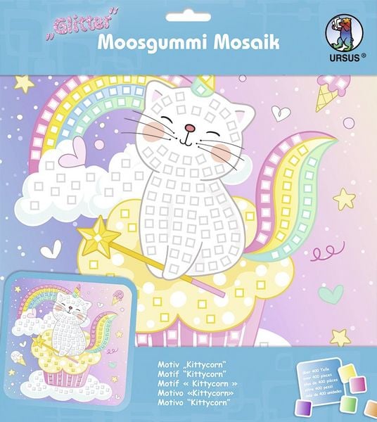 Produktbild: URSUS Moosgummi-Mosaik "Glitter - Kittycorn"